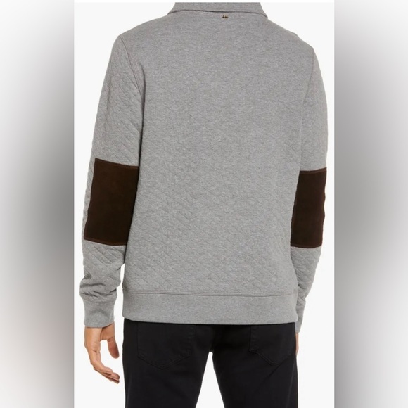 Billy Reid Diamond Quilt Shawl Collar Sweatshirt Sz M NWT - Picture 2 of 8